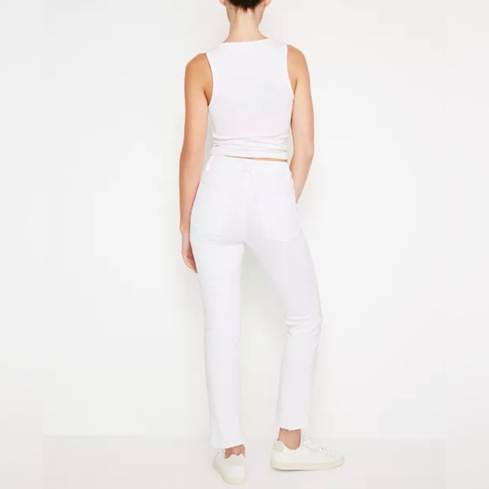 Good American Straight Leg White Jeans - Picture 4 of 10
